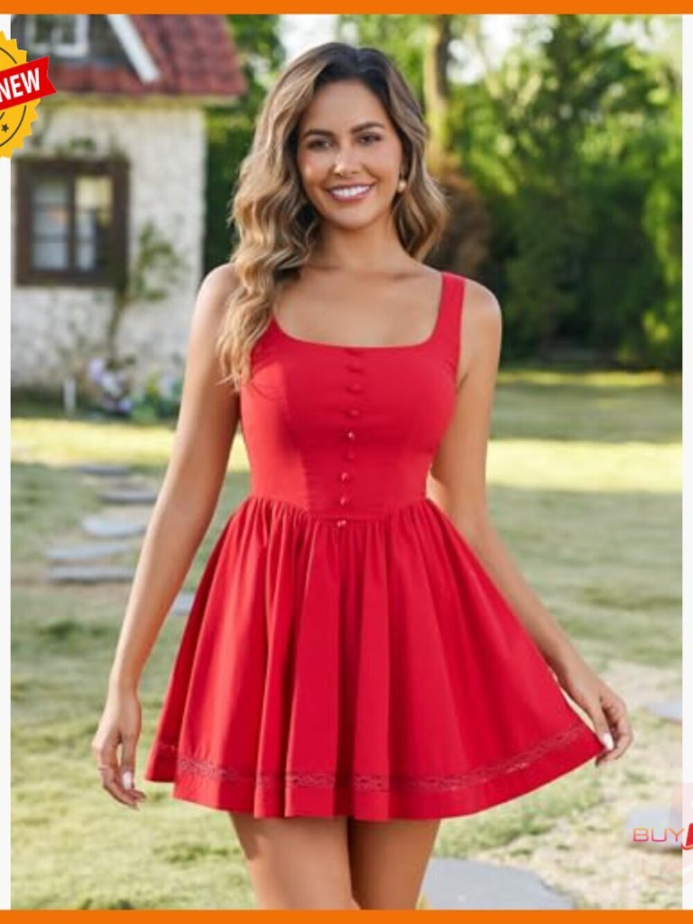 Summer Mini Sundress Corset Lace A-Line Casual Party Graduation Dress - Picture 2 of 5